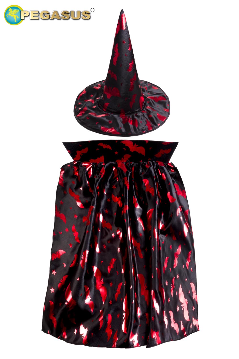 CAPPELLO+MANTELLO STREGA ROSSA